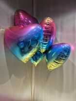 Фото флориста 1: Шары с гелием «Сердце», градиент, 5 шт, 46 см