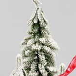 Маленькое фото 4: Елочки искусственные заснеженные на подставке, Н26х17х17см, зеленый/белый