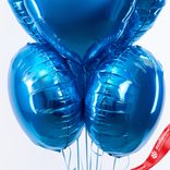 Маленькое фото 5: Композиция из 9 шаров с гелием «Комбо», синий