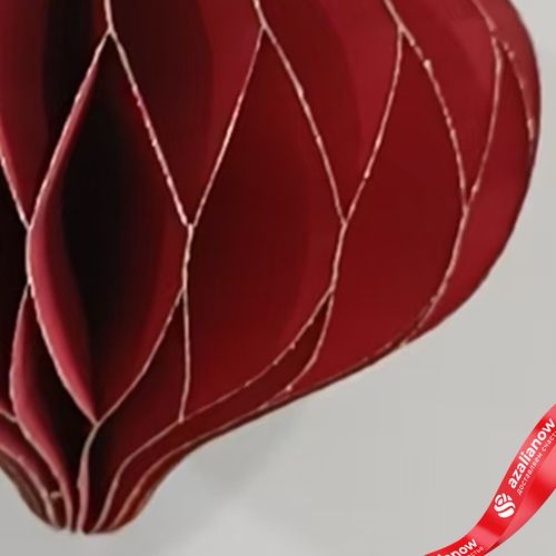 Фото 5: Украшение подвесное «Луковица» (бумага), D11х10см, красный