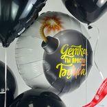 Маленькое фото 5: Композиция из 5 шаров с гелием «Детка, ты просто Бомба», вар. 4