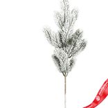 Маленькое фото 2: Ветка еловая заснеженная, 48см, белый