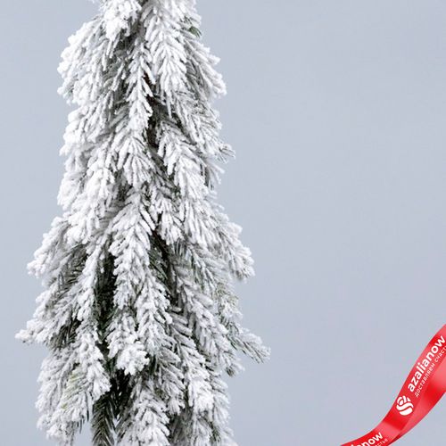 Фото 3: Ель искусственная заснеженная, Н73х20х20см, зеленый/белый