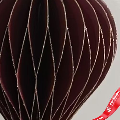 Фото 3: Украшение подвесное «Юла» (бумага), D9,5х15см, темно-красный