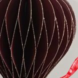 Маленькое фото 3: Украшение подвесное «Юла» (бумага), D9,5х15см, темно-красный
