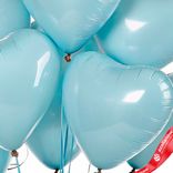 Маленькое фото 3: Композиция из 9 шаров с гелием «Сердца», нежно-голубой