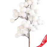 Маленькое фото 5: Ветка с ягодами заснеженная, H42 см, белый
