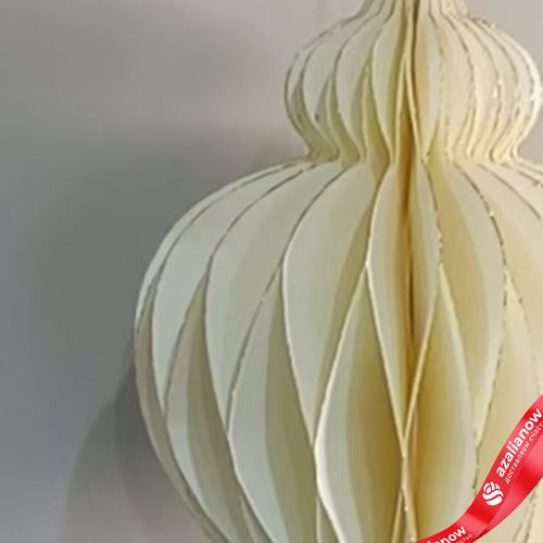 Фото 4: Украшение подвесное «Юла» (бумага), D9,5х15см, кремовый