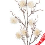 Маленькое фото 5: Ветка декоративная заснеженная, H73 см, белый