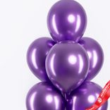 Маленькое фото 2: Композиция из 7 шаров с гелием «Пирамида», 30 см, фиолетовый