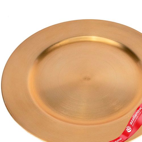 Фото 2: Поднос (пластик), D33см, золотой