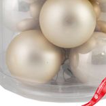 Маленькое фото 5: Набор шаров 12шт. в тубе (стекло), D3см, микс шампань/кремовый