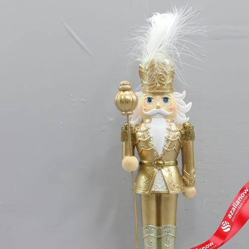 Фото 2: Сувенир «Щелкунчик» (полирезин), H23x6,5x6,5см, золотой