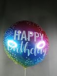 Фото флориста 2: Шар с гелием «С Днем Рождения (искорки звезд)», 46см., нежная радуга, градиент