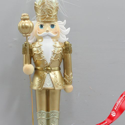 Фото 3: Сувенир «Щелкунчик» (полирезин), H23x6,5x6,5см, золотой