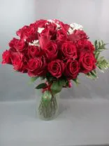 Фото флориста 5: Букет из 31 красной розы с лентой, 50 см, Россия