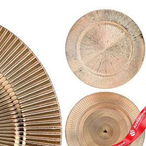 Фото 5: Поднос (пластик), D33см, в асс., золотой