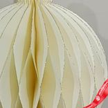 Маленькое фото 3: Украшение подвесное «Шар» (бумага), D12,5см, кремовый