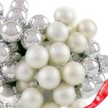 Маленькое фото 3: Набор шаров 72шт. на проволоке (стекло), D2см, в асс., серебряный