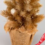 Маленькое фото 5: Ель искусственная с шарами, H46см, золотой