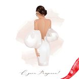 Маленькое фото 1: Открытка «С Днем Рождения (девушка в белом платье)», 10х15 см
