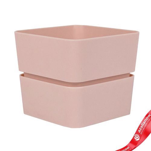 Цветочный горшок «Фиори» (пластик), D9,5xH8,5см, 0,45л, розовый