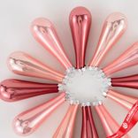 Маленькое фото 2: Набор украшений Капли 12шт. в тубе (стекло), 2,5x7,5см, микс розовый