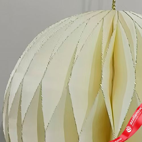 Фото 4: Украшение подвесное «Шар» (бумага), D10см, кремовый