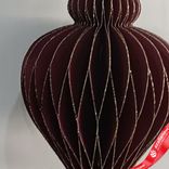 Маленькое фото 2: Украшение подвесное «Юла» (бумага), D9,5х15см, темно-красный