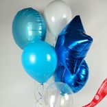 Маленькое фото 1: Композиция из 7 шаров с гелием «Комбо»