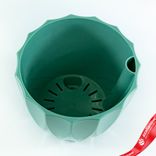 Маленькое фото 2: Кашпо «Флюте» со вставкой (пластик), D18xH16,5, 3л, нефритовый
