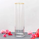 Маленькое фото 1: Ваза FLORA c обводкой 7,5х26,5 см. Сервис доставки цветов AzaliaNow