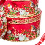 Маленькое фото 4: Набор коробок подарочных круглых «Птица» 4шт, D23хH10см, цв в асс.