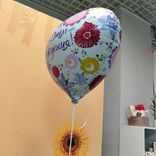 Фото флориста 1: Шар с гелием «Сердце - С Днем Рождения (цветочный принт)», 46 см