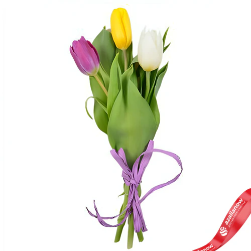 Фото 1: Букет из 3 тюльпанов микс. Сервис доставки цветов AzaliaNow