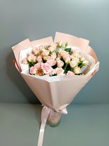 Букет из 15 розовых роз «Любовь-красавица». Фото флориста - 0