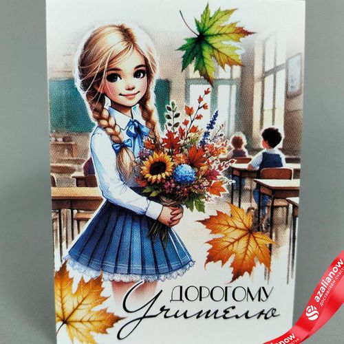 Открытка «Дорогому учителю», 7х10 см