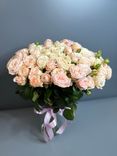 35 кустовых пионовидных розовых роз 50 см, Голландия. Фото флориста - 0