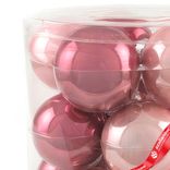 Маленькое фото 5: Набор шаров 15шт. в тубе (стекло), D6см, в асс., розовый, вид 3
