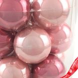 Маленькое фото 4: Набор шаров 15шт. в тубе (стекло), D6см, в асс., розовый, вид 3
