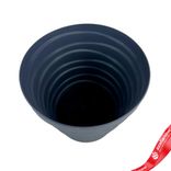 Маленькое фото 3: Кашпо «Бархан» (пластик), D14,5xH14,5см, 1,4л, антрацитовый