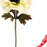 Маленькое фото 3: Анемон искусственный (пластик), 35см, кремовый