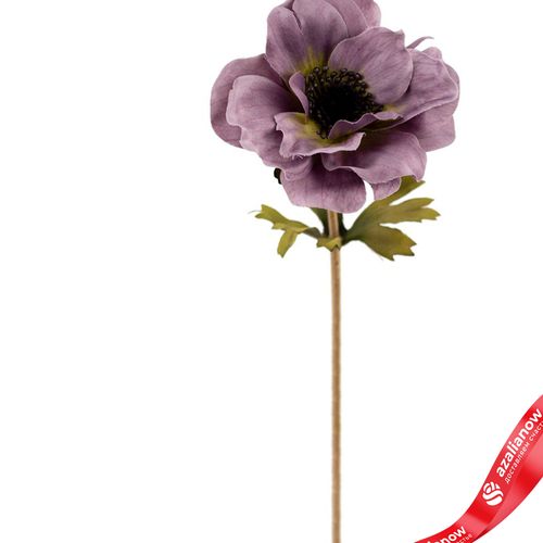 Фото 2: Анемон искусственный (пластик), 35см, сиреневый