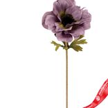 Маленькое фото 2: Анемон искусственный (пластик), 35см, сиреневый
