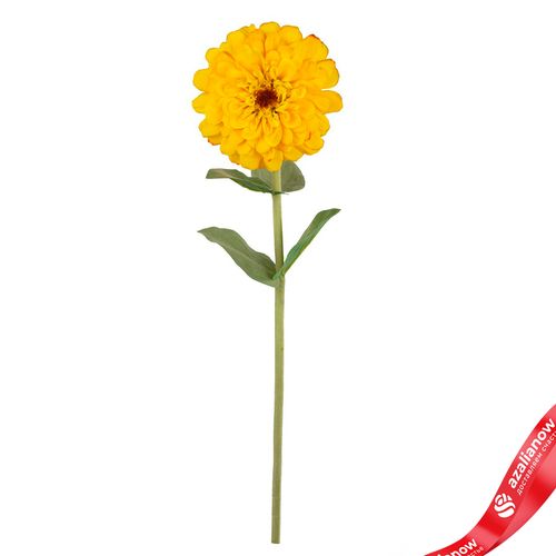 Цинния искусственная (пластик), 68см, желтый