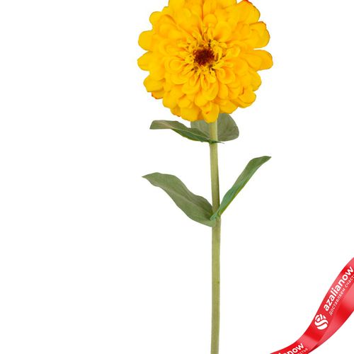 Фото 2: Цинния искусственная (пластик), 68см, желтый