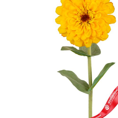 Фото 4: Цинния искусственная (пластик), 68см, желтый