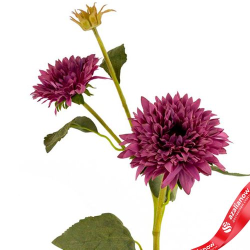 Фото 5: Георгин искусственный (пластик), 72см, сиреневый