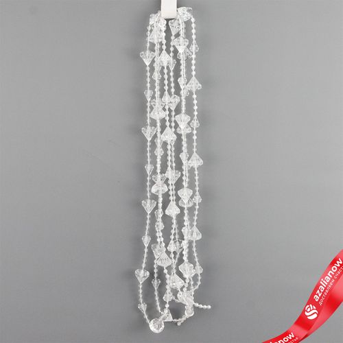 Гирлянда «Бусы» (Стразы-конусы), 2,7мх10мм, прозрачный перламутровый