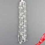 Маленькое фото 1: Гирлянда «Бусы» (Стразы-конусы), 2,7мх10мм, прозрачный перламутровый